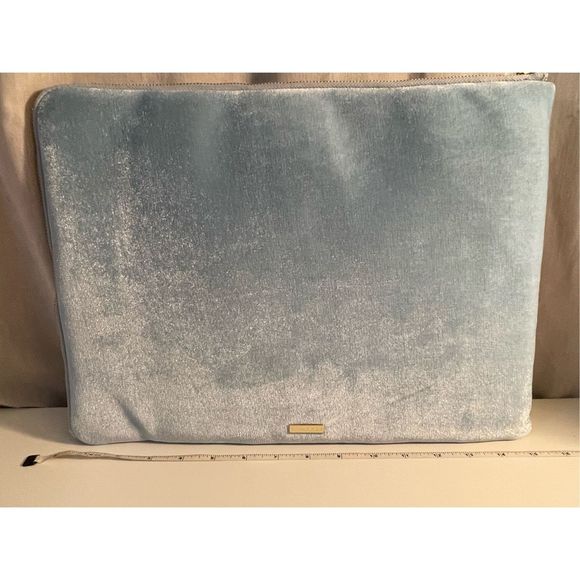 Disney Stitch Laptop Case- Skinnydip -Baby Blue Velour 25”x12” Gold Zipper NWOT - Picture 4 of 5